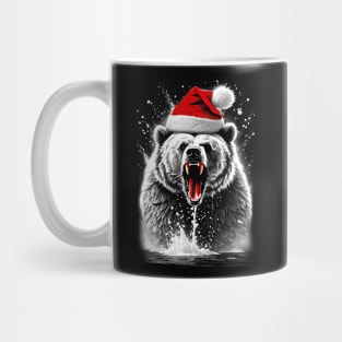 Roaring Santa Bear Mug